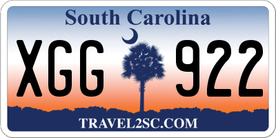 SC license plate XGG922