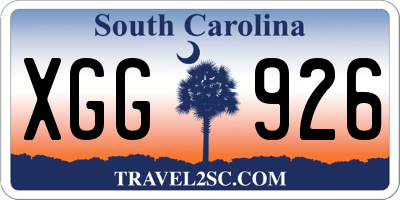 SC license plate XGG926