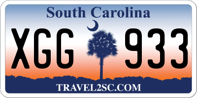 SC license plate XGG933