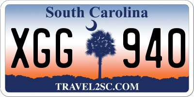 SC license plate XGG940