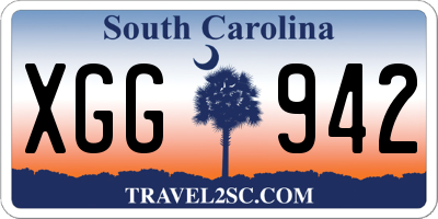 SC license plate XGG942