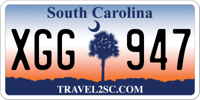 SC license plate XGG947