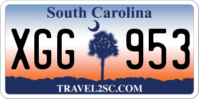SC license plate XGG953