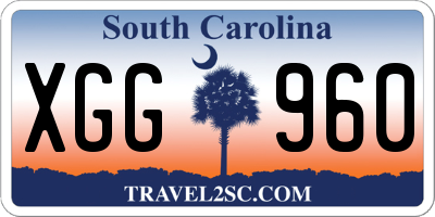 SC license plate XGG960