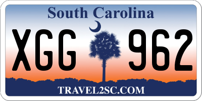SC license plate XGG962