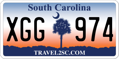 SC license plate XGG974