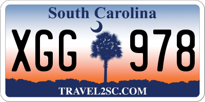 SC license plate XGG978