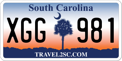 SC license plate XGG981