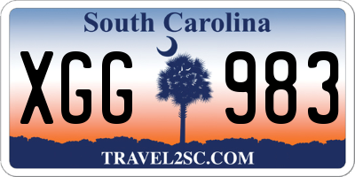 SC license plate XGG983