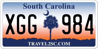 SC license plate XGG984