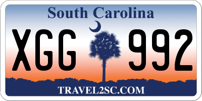 SC license plate XGG992