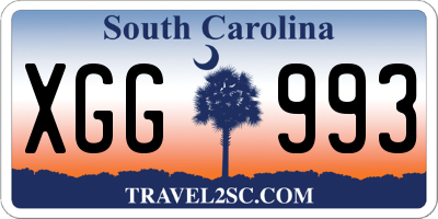 SC license plate XGG993