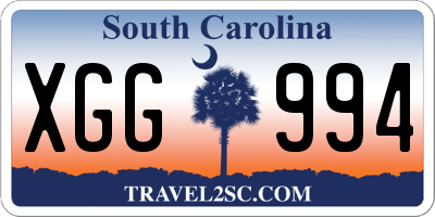 SC license plate XGG994