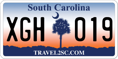 SC license plate XGH019