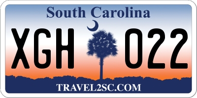 SC license plate XGH022