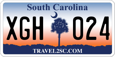 SC license plate XGH024