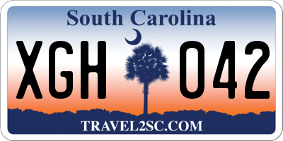 SC license plate XGH042