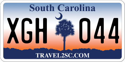 SC license plate XGH044