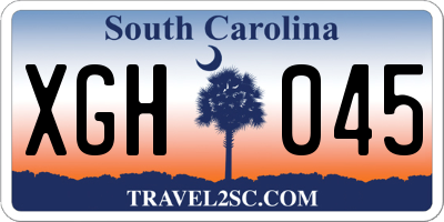 SC license plate XGH045
