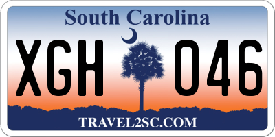 SC license plate XGH046