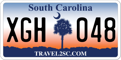 SC license plate XGH048