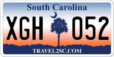 SC license plate XGH052