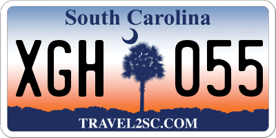 SC license plate XGH055