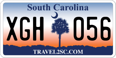 SC license plate XGH056