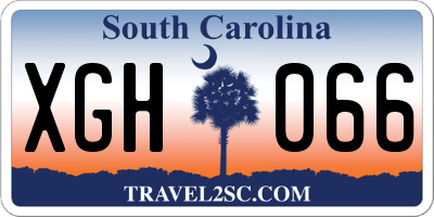 SC license plate XGH066