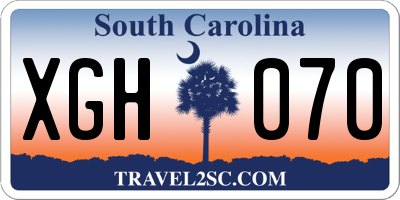 SC license plate XGH070