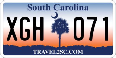 SC license plate XGH071