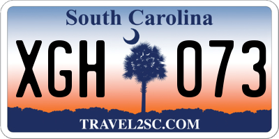 SC license plate XGH073