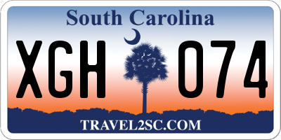 SC license plate XGH074