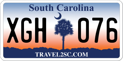 SC license plate XGH076