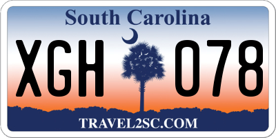 SC license plate XGH078