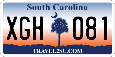 SC license plate XGH081