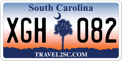 SC license plate XGH082