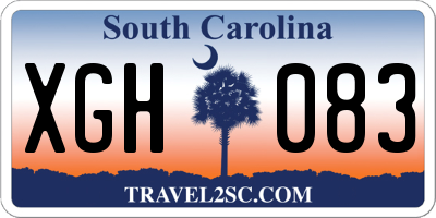SC license plate XGH083