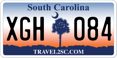 SC license plate XGH084