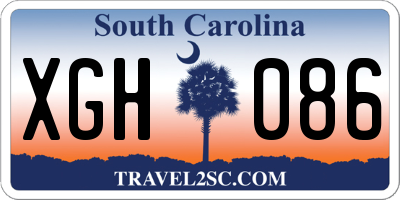SC license plate XGH086