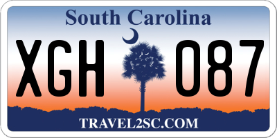 SC license plate XGH087