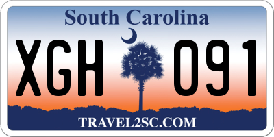 SC license plate XGH091