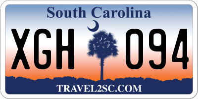 SC license plate XGH094