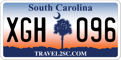 SC license plate XGH096