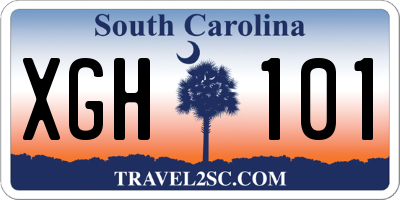 SC license plate XGH101