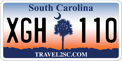 SC license plate XGH110
