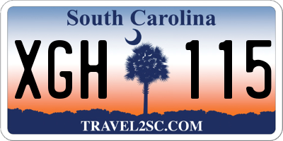SC license plate XGH115
