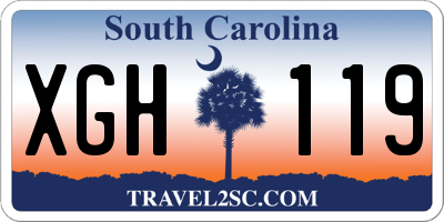 SC license plate XGH119