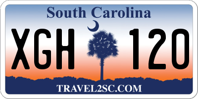 SC license plate XGH120