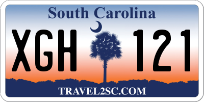SC license plate XGH121